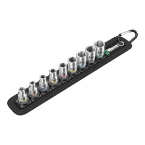 Wera 1/4" Metric Sockets - On Storage Belt (9 Piece)