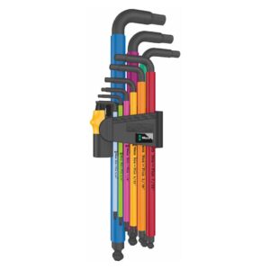 Wera 950/9 Hex Plus Multicolour Imperial L-Key Set BlackLaser (9 Piece Set)