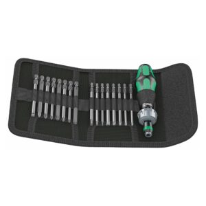Wera Ratcheting Screwdriver Handle with Assorted Bits (17-Piece Set)