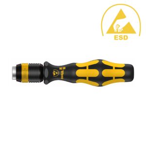 Wera ESD-Safe Bitholding Screwdriver Handle with Quick Release Bit Holder