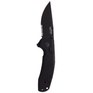 SOG SOG-TAC XR Serrated 3.39" Folding Pocket Knife (Blackout)