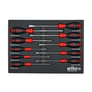 Wiha SoftFinish Cushion Grip Screwdriver Tray Set (10-Piece)
