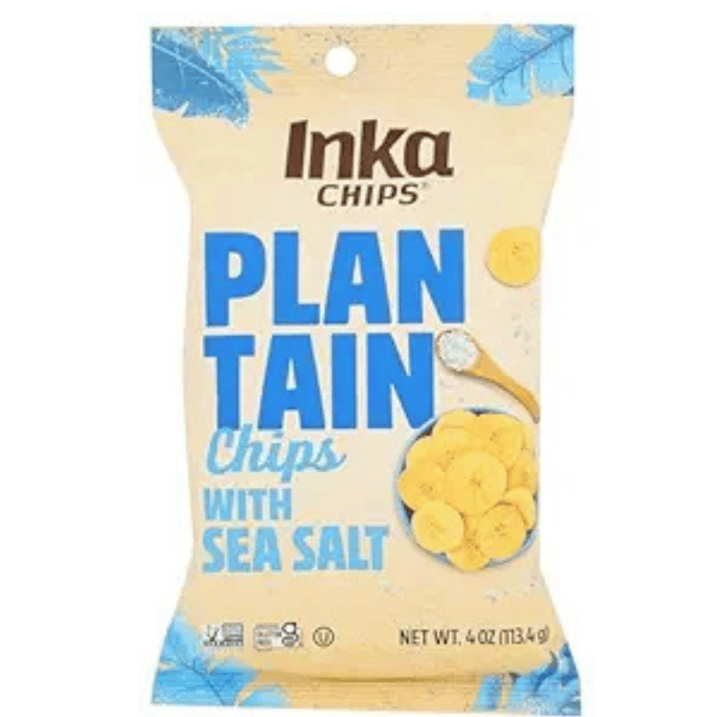 Inka Plantain Chips, Sea Salt, 4 Ounce