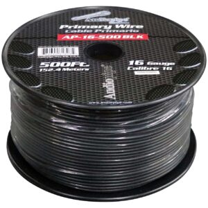 Audiopipe Primary Wire 16-Gauge 500 Foot Spool - Black