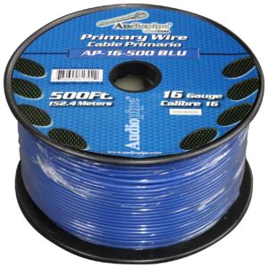 Audiopipe Primary Wire 16-Gauge 500 Foot Spool - Blue