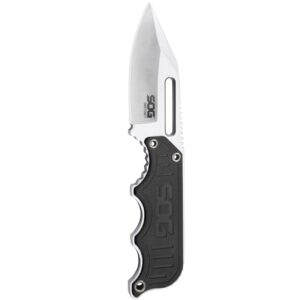 SOG Instinct Knife-Non-Folding 2.3" Blade-Black and Silver Handle-Satin Finish