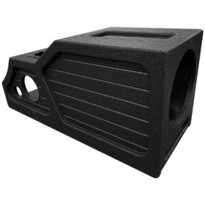 QPower "QBOMB" '14-'18 GMC/Chevy Crew Cab Center Console Single 12" Vented Empty Woofer Enclosure