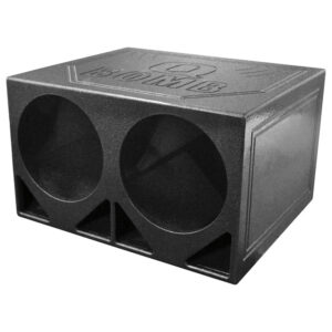 QPower “QBOMB” Dual 12″ Turbo-Ported Empty Woofer Box