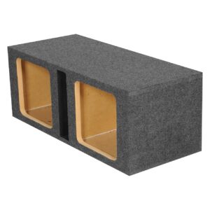 EMPTY WOOFER BOX DUAL 12" MDF VENTED BASS BOX SQUARE