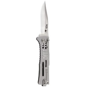 SOG SlimJim Folding Knife (Silver Straight Edge)