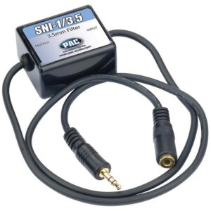 PAC Noise Filter for 3.5mm Aux. between audio source & radio
